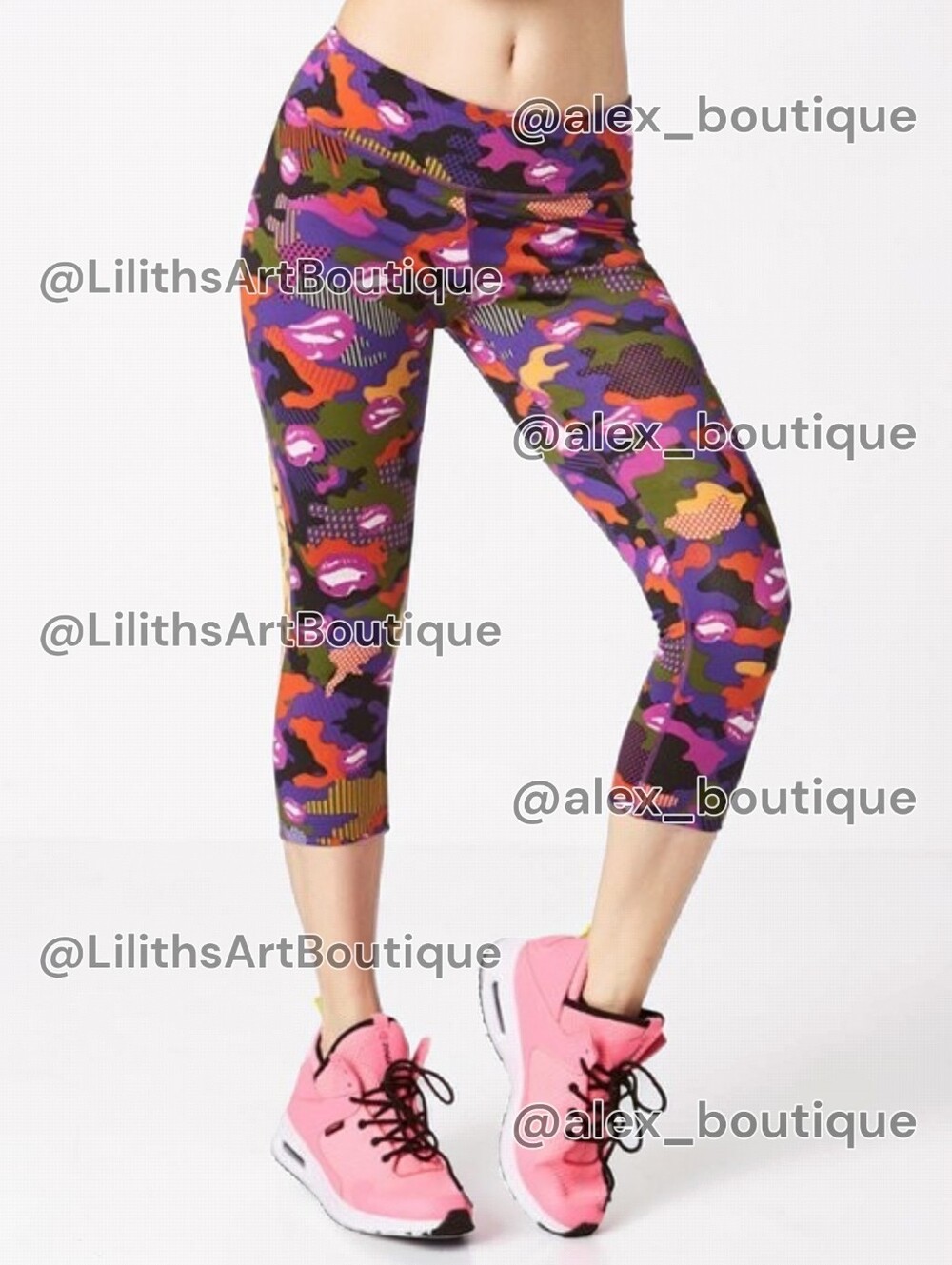 Zumba Party In Da Basement Perfect Capri Leggings Purple Power Size S (E016)